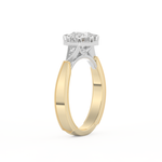 Round Cut 1.0 Carat Moissanite Ring – Pave Setting in Gold