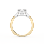 Round Cut 1.0 Carat Moissanite Ring – Pave Setting in Gold