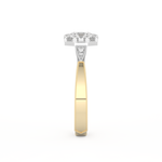 Round Cut 1.0 Carat Moissanite Ring – Pave Setting in Gold