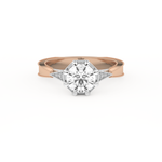 Round Cut 1.0 Carat Moissanite Ring – Pave Setting in Gold