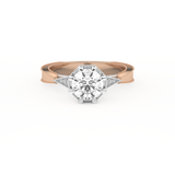 Round Cut 1.0 Carat Moissanite Ring – Pave Setting in Gold