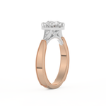 Round Cut 1.0 Carat Moissanite Ring – Pave Setting in Gold