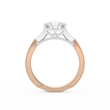 Round Cut 1.0 Carat Moissanite Ring – Pave Setting in Gold