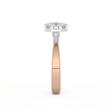 Round Cut 1.0 Carat Moissanite Ring – Pave Setting in Gold