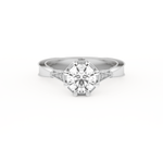 Round Cut 1.0 Carat Moissanite Ring – Pave Setting in Gold
