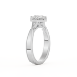 Round Cut 1.0 Carat Moissanite Ring – Pave Setting in Gold