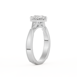 Round Cut 1.0 Carat Moissanite Ring – Pave Setting in Gold