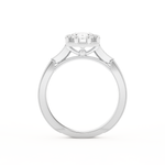 Round Cut 1.0 Carat Moissanite Ring – Pave Setting in Gold