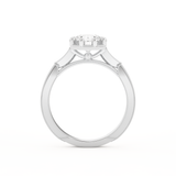 Round Cut 1.0 Carat Moissanite Ring – Pave Setting in Gold