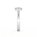 Round Cut 1.0 Carat Moissanite Ring – Pave Setting in Gold