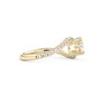 Oval Cut 1.3 Carat Moissanite Ring – Swirl & Pave Setting in Gold