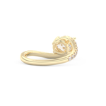 Oval Cut 1.3 Carat Moissanite Ring – Swirl & Pave Setting in Gold