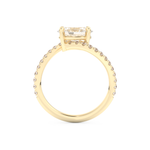Oval Cut 1.3 Carat Moissanite Ring – Swirl & Pave Setting in Gold