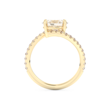 Oval Cut 1.3 Carat Moissanite Ring – Swirl & Pave Setting in Gold