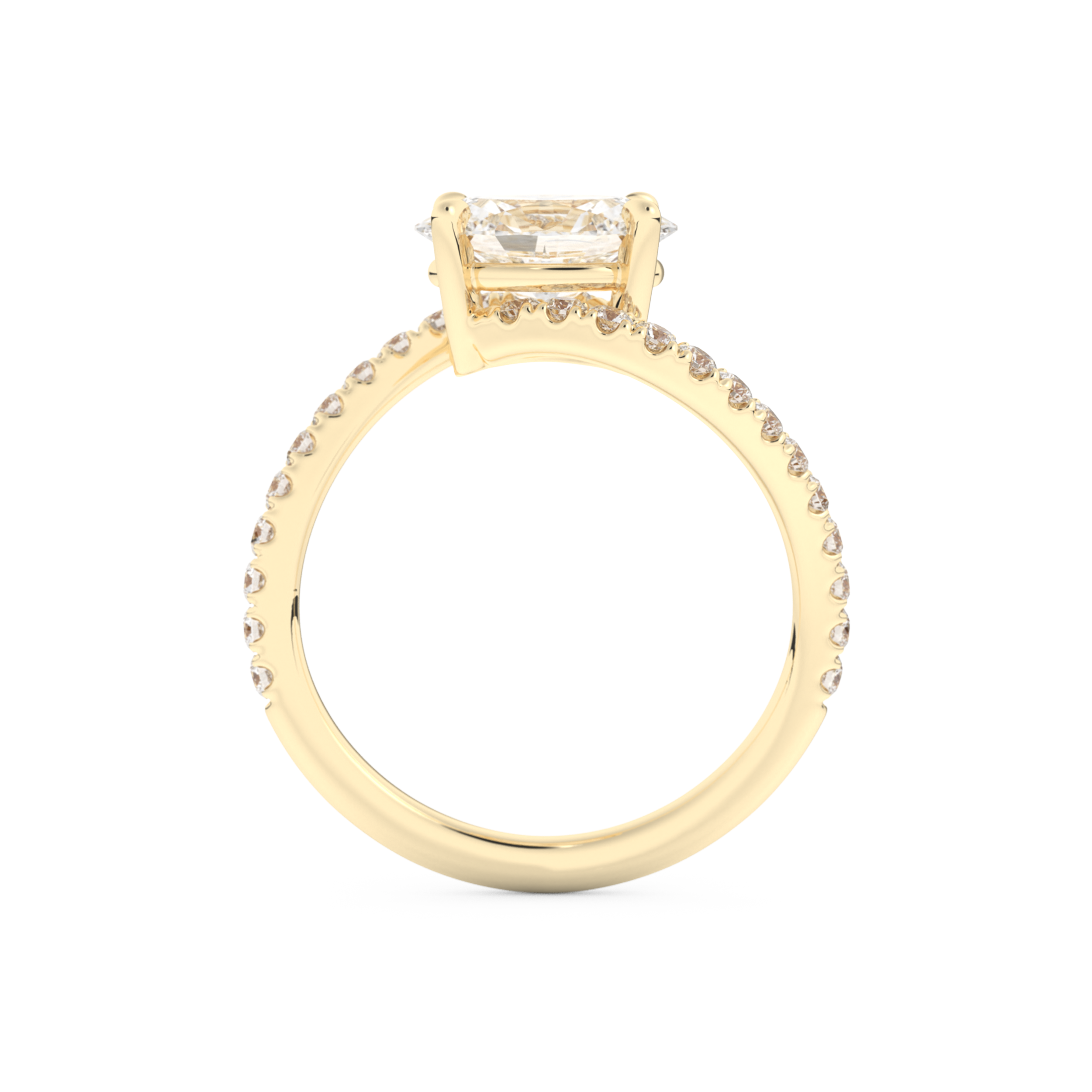 Oval Cut 1.3 Carat Moissanite Ring – Swirl & Pave Setting in Gold