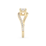 Oval Cut 1.3 Carat Moissanite Ring – Swirl & Pave Setting in Gold