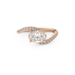Oval Cut 1.3 Carat Moissanite Ring – Swirl & Pave Setting in Gold