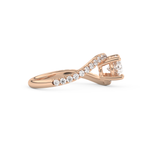 Oval Cut 1.3 Carat Moissanite Ring – Swirl & Pave Setting in Gold