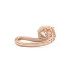 Oval Cut 1.3 Carat Moissanite Ring – Swirl & Pave Setting in Gold