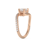 Oval Cut 1.3 Carat Moissanite Ring – Swirl & Pave Setting in Gold