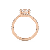 Oval Cut 1.3 Carat Moissanite Ring – Swirl & Pave Setting in Gold