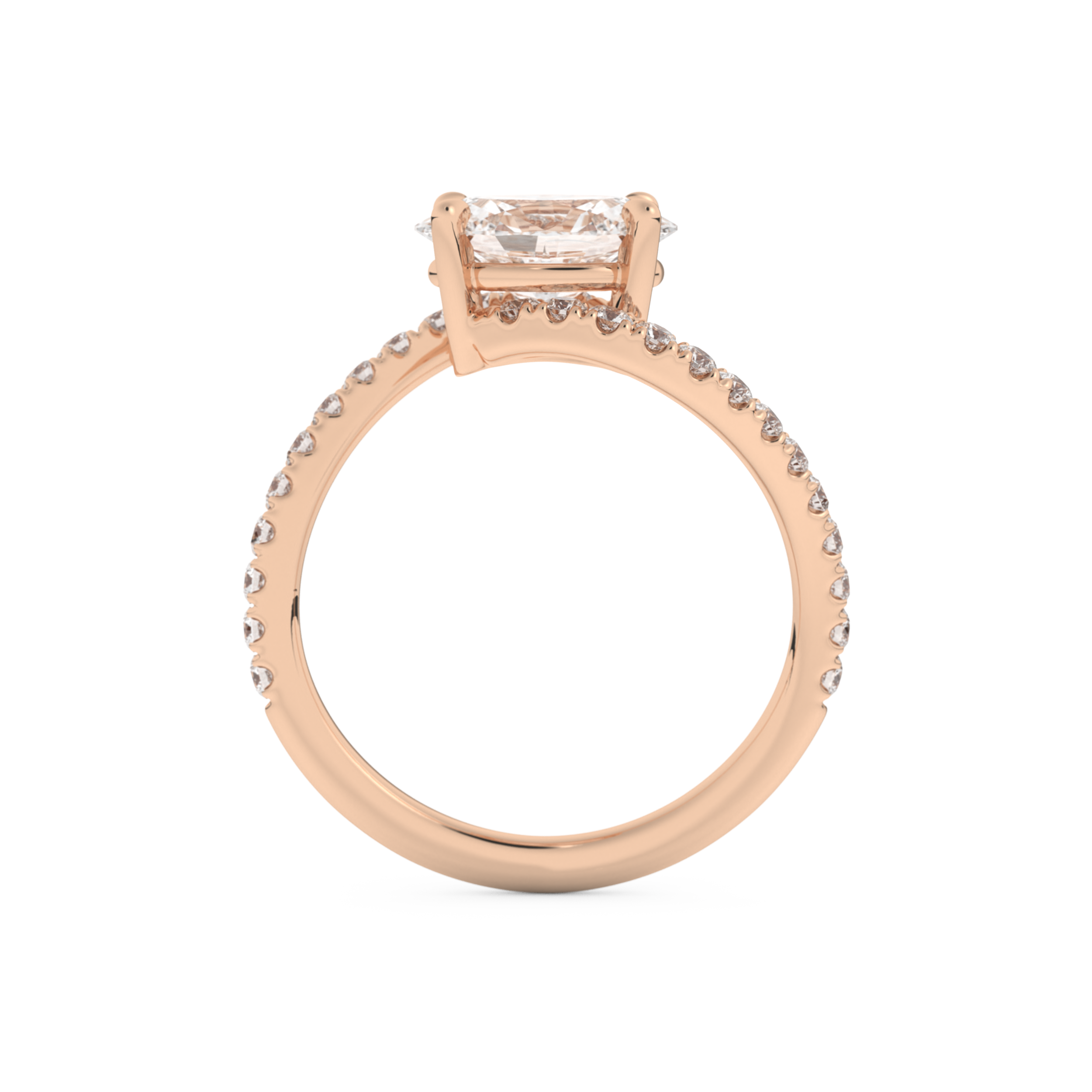 Oval Cut 1.3 Carat Moissanite Ring – Swirl & Pave Setting in Gold