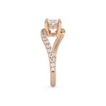 Oval Cut 1.3 Carat Moissanite Ring – Swirl & Pave Setting in Gold