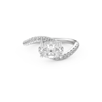 Oval Cut 1.3 Carat Moissanite Ring – Swirl & Pave Setting in Gold