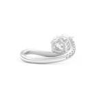 Oval Cut 1.3 Carat Moissanite Ring – Swirl & Pave Setting in Gold