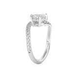 Oval Cut 1.3 Carat Moissanite Ring – Swirl & Pave Setting in Gold