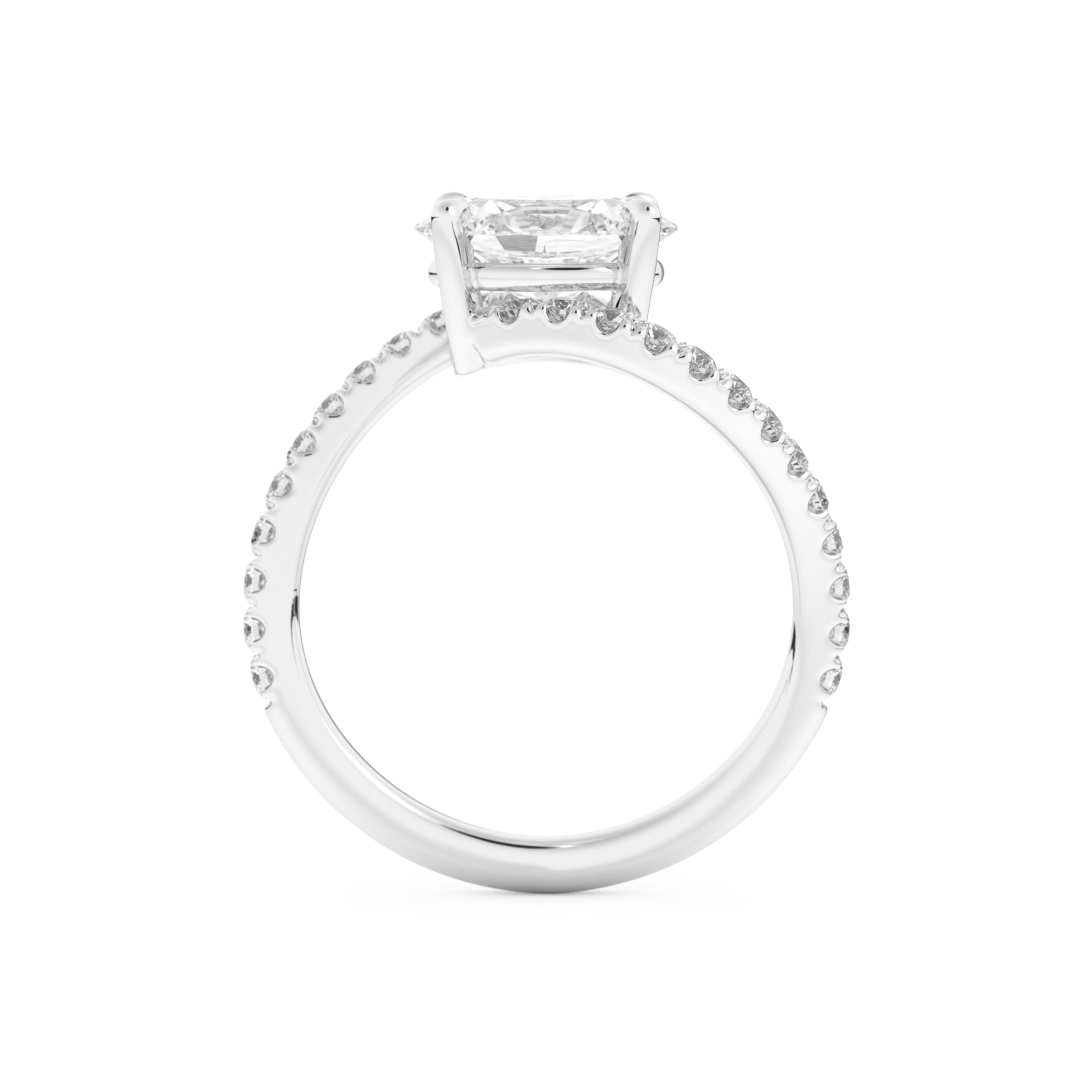 Oval Cut 1.3 Carat Moissanite Ring – Swirl & Pave Setting in Gold