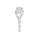 Oval Cut 1.3 Carat Moissanite Ring – Swirl & Pave Setting in Gold