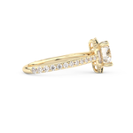 Round Cut 1.52 Carat Moissanite Ring – Cluster Setting in Gold