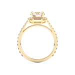 Round Cut 1.52 Carat Moissanite Ring – Cluster Setting in Gold