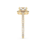 Round Cut 1.52 Carat Moissanite Ring – Cluster Setting in Gold