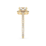 Round Cut 1.52 Carat Moissanite Ring – Cluster Setting in Gold