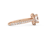 Round Cut 1.52 Carat Moissanite Ring – Cluster Setting in Gold