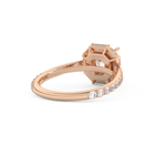 Round Cut 1.52 Carat Moissanite Ring – Cluster Setting in Gold