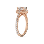 Round Cut 1.52 Carat Moissanite Ring – Cluster Setting in Gold