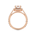 Round Cut 1.52 Carat Moissanite Ring – Cluster Setting in Gold