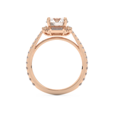 Round Cut 1.52 Carat Moissanite Ring – Cluster Setting in Gold