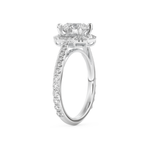 Round Cut 1.52 Carat Moissanite Ring – Cluster Setting in Gold