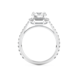 Round Cut 1.52 Carat Moissanite Ring – Cluster Setting in Gold