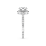 Round Cut 1.52 Carat Moissanite Ring – Cluster Setting in Gold