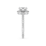 Round Cut 1.52 Carat Moissanite Ring – Cluster Setting in Gold