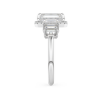 Emerald Cut 2.71 Carat Moissanite Ring – Cluster Setting in Gold