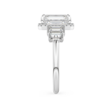 Emerald Cut 2.71 Carat Moissanite Ring – Cluster Setting in Gold