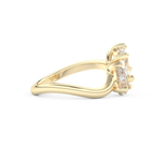 Oval Cut 2.61 Carat Moissanite Ring – Two Stones Setting in Gold