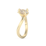 Oval Cut 2.61 Carat Moissanite Ring – Two Stones Setting in Gold
