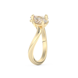 Oval Cut 2.61 Carat Moissanite Ring – Two Stones Setting in Gold